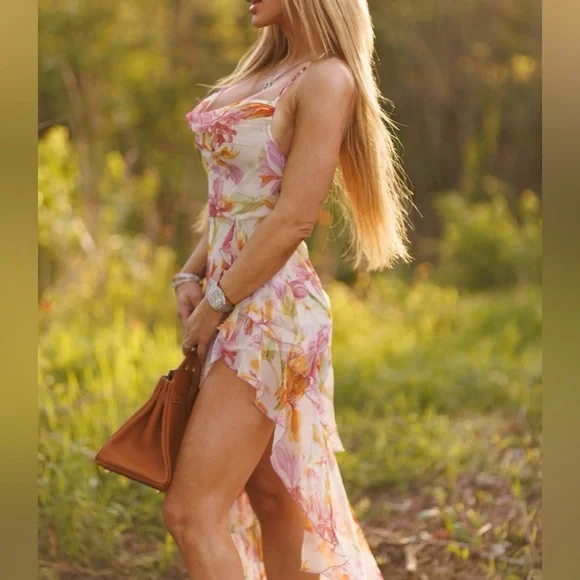 Floral High-Low Dress - Picture 7 of 8